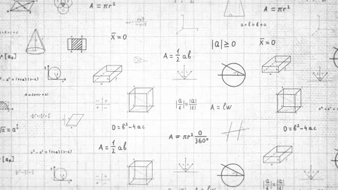 Math Hand Draw Animation White 3 Video stock 169941889
