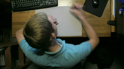 Math Homework Time Lapse Stock Footage