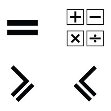 Math icon set Stock Illustration