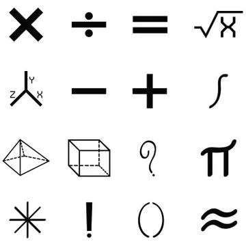 Math icon set イラスト素材