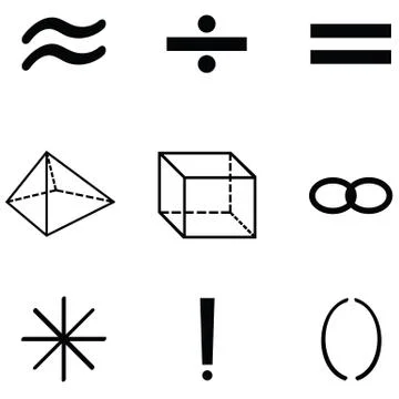 Math icon set Stock Illustration