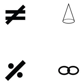 Math icon set Illustrazione stock