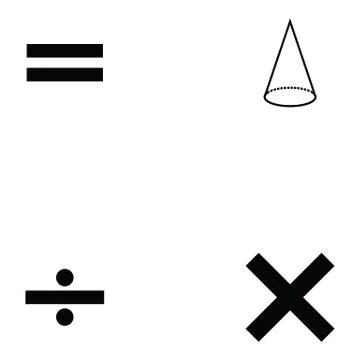 Math icon set Stock Illustration