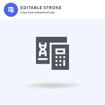 Math icon vector, filled flat sign, solid pictogram isolated on white, logo i Stock Illustration