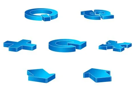 Math icons Stock Illustration