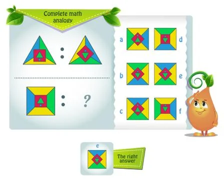 Math iq  shape analogy Stock Illustration