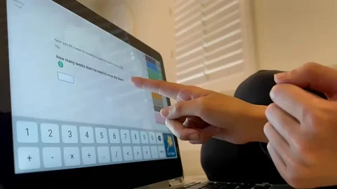 Math Learning Game For Kids. Child Playing And Developing Math Skills. Stock Footage 226123764