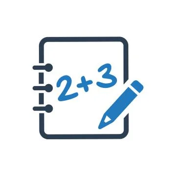 Math Learning Icon Stock Illustration