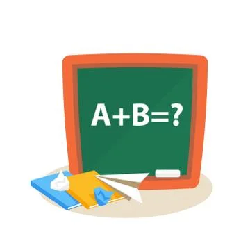 Math Lesson. Education Design Vector Illustration イラスト素材