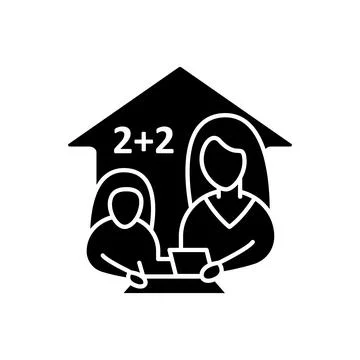 Math lesson glyph icon Stock Illustration