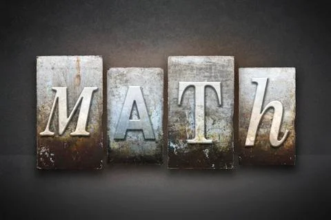 Math letterpress イラスト素材