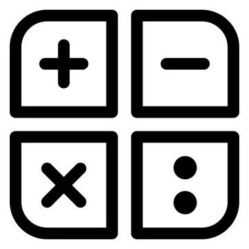 Math line icon vector illustration isolated on white background Stock Illustration