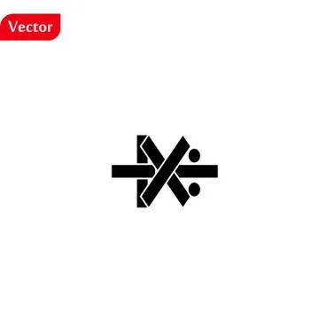 Math mathematics icon set on white background. Stock Illustration