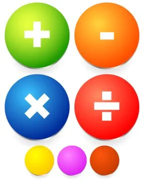 Math, mathematics symbol. Calculation, calculator concept. Plus, minus,divisi イラスト素材