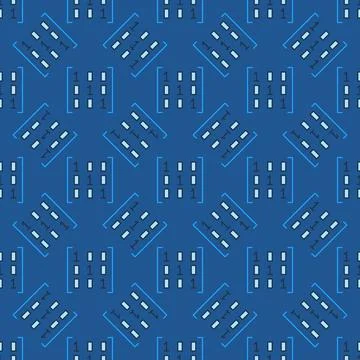 Math Matrix vector Mathematics Sciecnce concept blue seamless pattern 스톡 일러스트