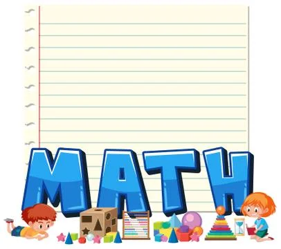 A math note template Illustrazione stock