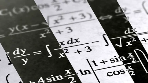 Math in the page. Negative image. Looping footage has 4K resolution. Video stock 105084568