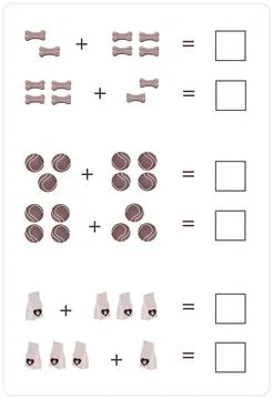 A math page for a schoolboy is book. Practicing the skills of counting in threes Stock Illustration