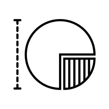 Math pie chart Stock Illustration