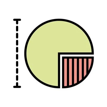 Math pie chart Stock Illustration
