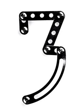 Math playing: Figure 3 is built with a children's designer, with the effect o Stock Photos