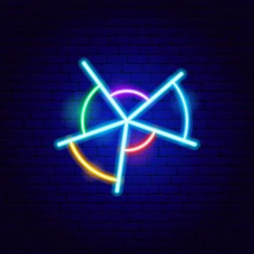 Math Plural Graph Neon Sign Illustrazione stock