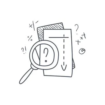 Math Problem Solvong Process 스톡 일러스트