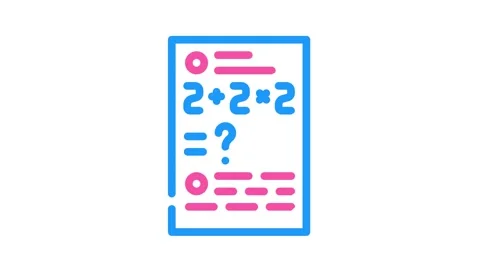 Math problems color icon animation Stock Footage 166893781