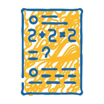 Math problems icon doodle illustration Stock Illustration