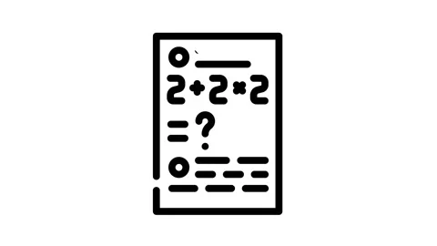 Math problems line icon animation Stock Footage 166889012