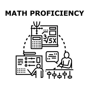 Math proficiency education developing analytical skills Stock Illustration