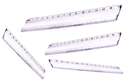 Math protractors isolated on white background Stock Photos