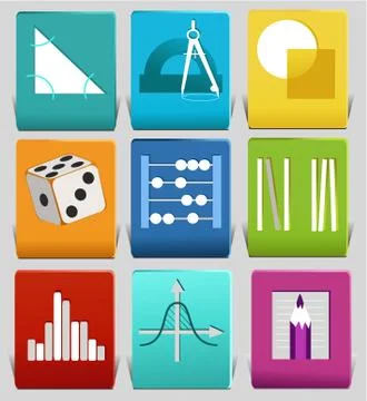 Math related symbols Stock Illustration