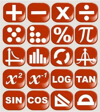 Math related symbols Stock Illustration