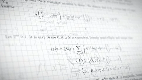 Math research paper Stock Illustration