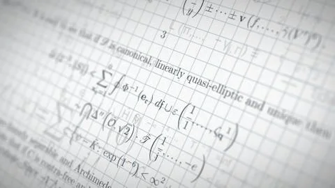 Math research paper Stock Illustration