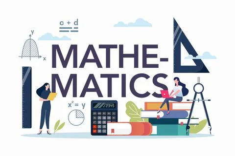 Math school class with math elements Stock Illustration