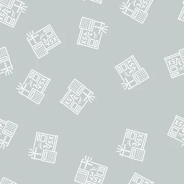 Math school lesson line seamless pattern Stock Illustration