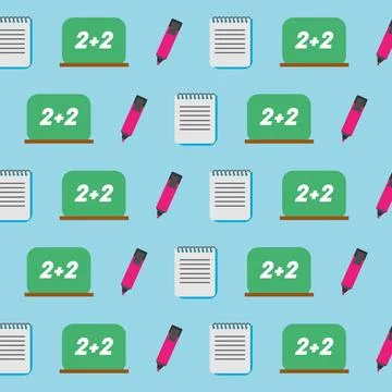 Math school pattern. Vector Stock Illustration