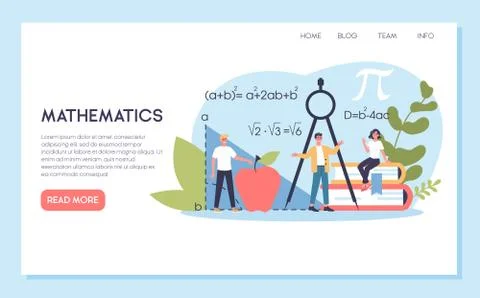 Math school subject. Learning mathematics, idea of education Stock Illustration