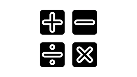 Math science education glyph icon animation Stock Footage 326156073