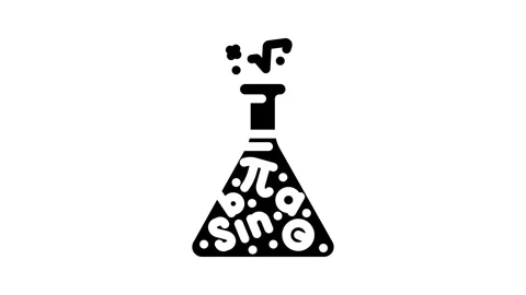 Math science education glyph icon animation Stock Footage 326744988