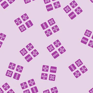 Math science education glyph seamless pattern 스톡 일러스트
