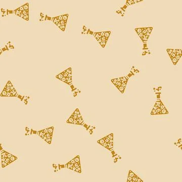 Math science education glyph vector seamless pattern Stock Illustration