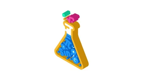 Math science education isometric icon animation Stock Footage 327292209