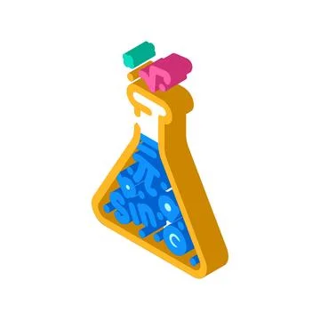 Math science education isometric icon vector illustration 스톡 일러스트