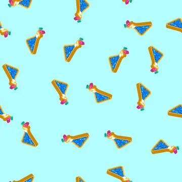 Math science education isometric icon seamless pattern Stock Illustration