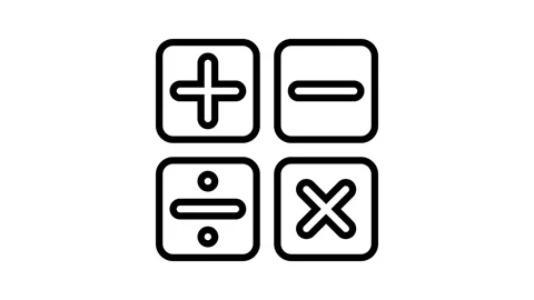 Math science education line icon animation Stock Footage 326134464