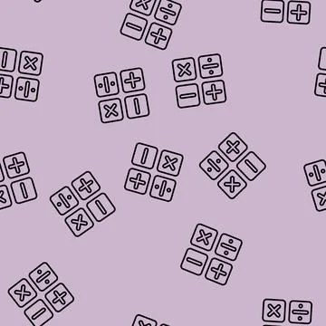 Math science education line seamless pattern Stock Illustration
