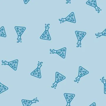 Math science education line vector seamless pattern Stock Illustration